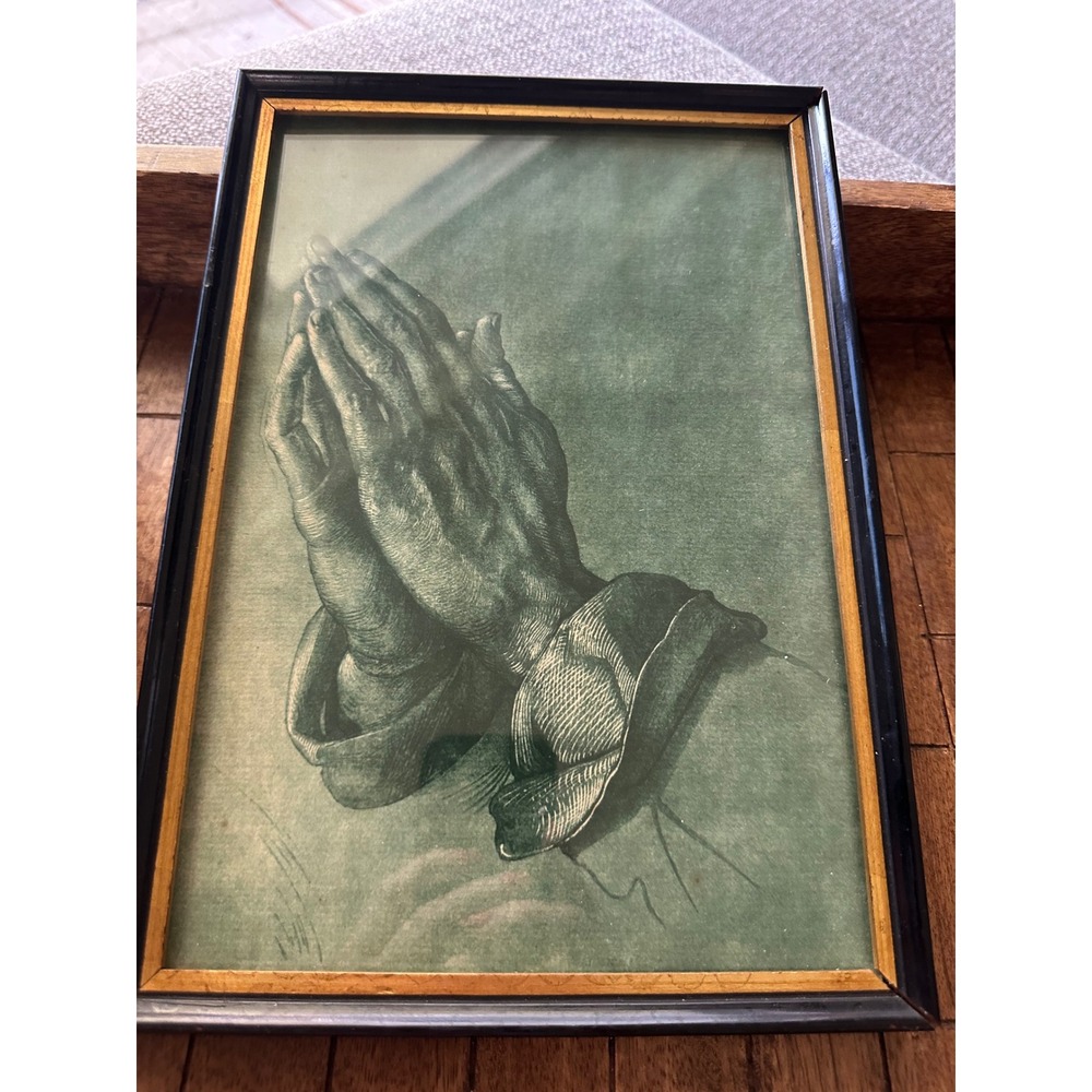 Albrecht Durer Praying Hands Framed Print Vintage Religious Art 7.5x10 Toledo OH